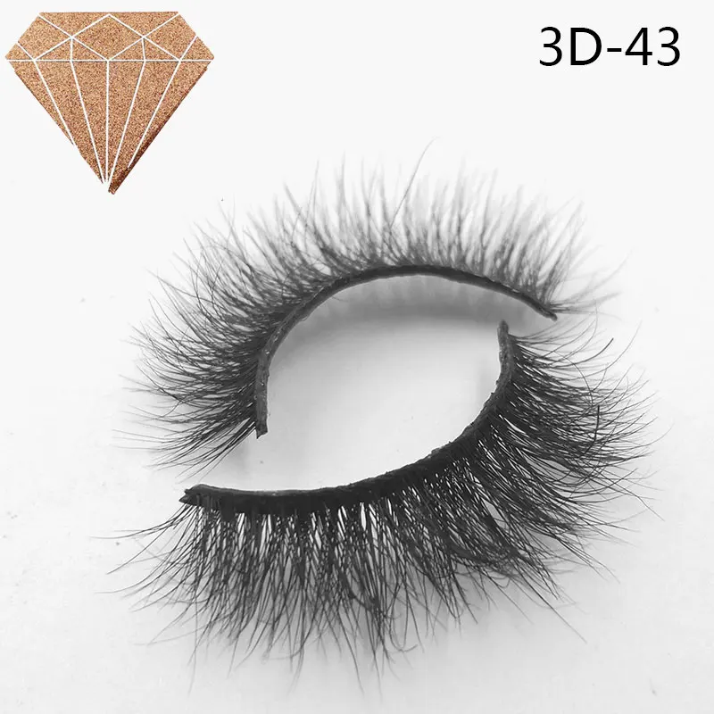 3D-43 Iflovedekd, натуральные 3d норковые ресницы, фирменные ресницы - Цвет: 3D-43