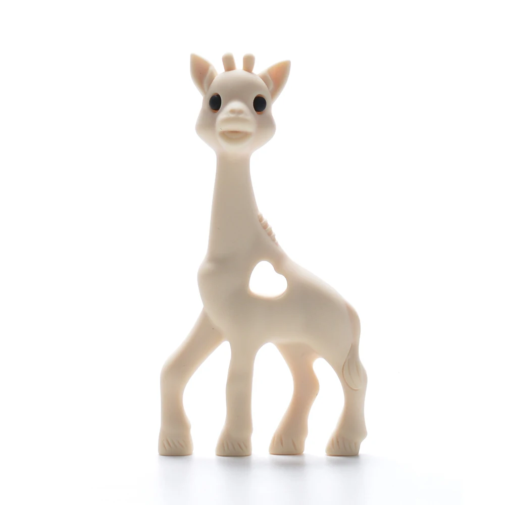 Giraffe 01 LOFCA 1 шт. Детские Прорезыватели силиконовые бусины BPA бесплатно пищевой силиконовый кулон в форме животного детские соски цепь Прорезыватель игрушка - Цвет: Giraffe 01