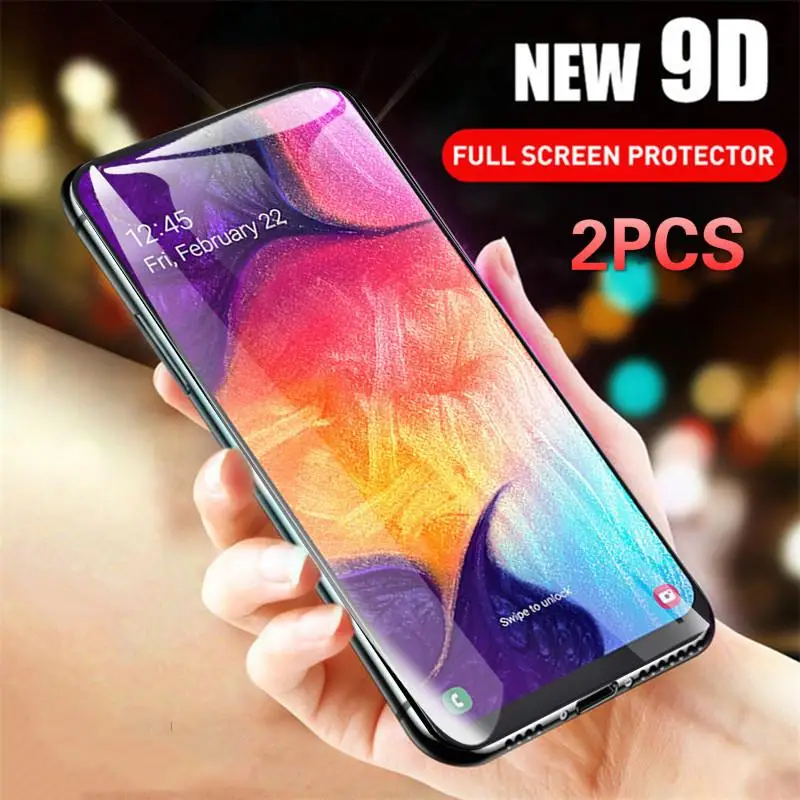 

2PCS 9D Full Screen Protector For Samsung Galaxy M50 M10 A90 5G A50S M30S A10S A20E A9 2019 A3 A5 A7 2017 Tempered Glass Film