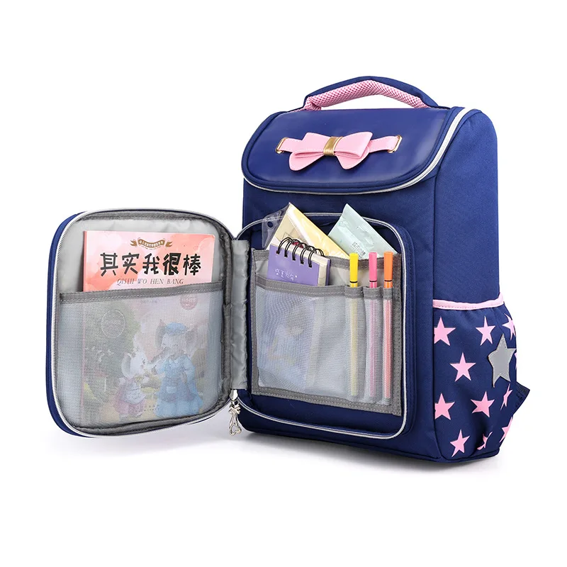 

Korean-style Schoolbag for Elementary School Students 1-3-5-6 Grade Children Refrigerator like Door Opening Backpack