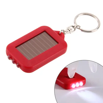 

3 LEDs Solar Panel electric torch key chain flashlight Camping Lamp Rechargeable Spotlight Power Energy 100000 Hours 60X35X10CM