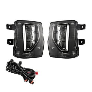 

LED Fog Light, 12V 8W Car Fog Spot Light with Wiring Harness Kit for Chevrolet Silverado 1500 2016-2018