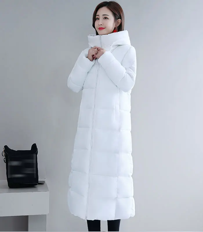 Большие размеры 4XL 5XL 6XL женские зимние куртки с капюшоном и стоячим воротником с хлопковой подкладкой Женское пальто зимняя женская длинная парка Теплая утепленная