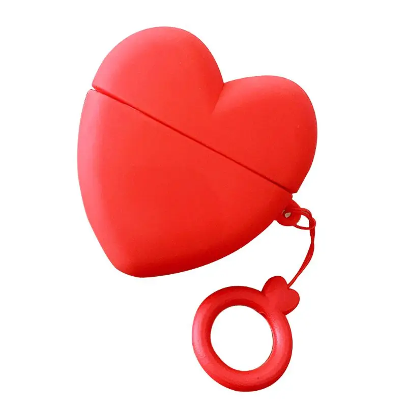 Защитный чехол Red Love Heart мягкий силиконовый с ремешком для Hua-wei Freebuds 3 аксессуары