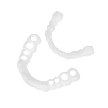 

Perfect Smile Snap-On Bracket Upper Teeth Simulation Braces Whitening Set Second Generation Silicone Simulation Teeth Dentures