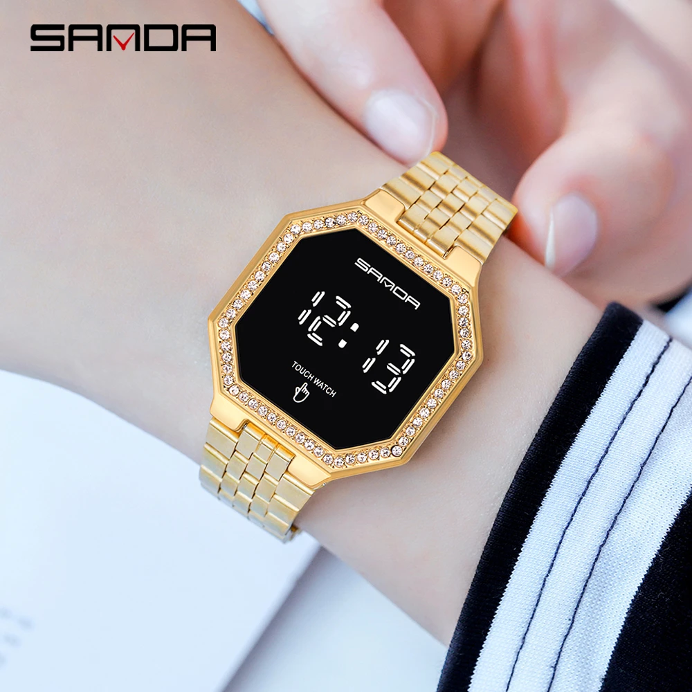 diamond digital watch
