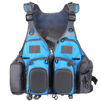 

Fishing Life Jacket Multi-Pockets Floatation Vest Water Sports Adults Buoyancy Waistcoat Boat Kayak Life Jacket with Foam