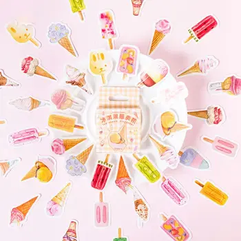 

46pcs/box Ice Cream Stationery Stickers Sealing Label Travel Sticker DIY Scrapbooking Diary Planner Albums Decorations