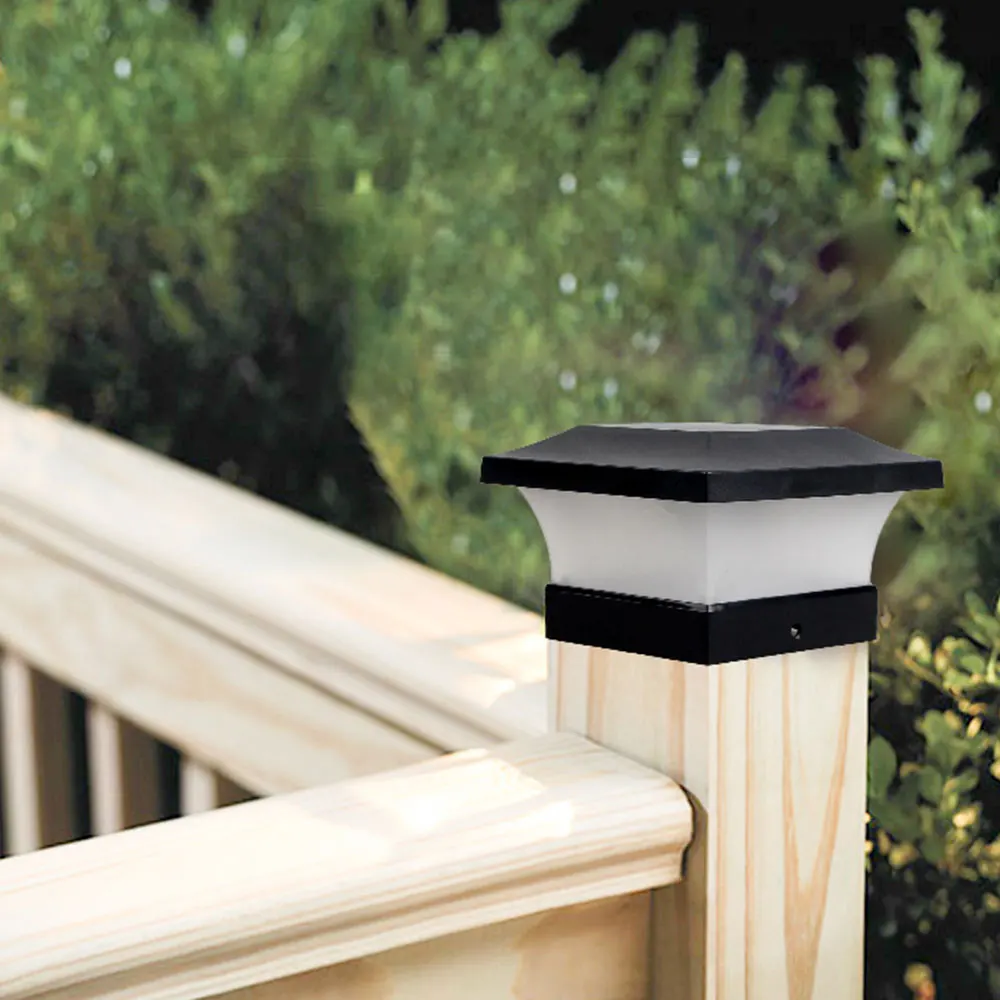 

LED Solar Power Garden Light Square Post Lights IP65 Waterproof Column Light for Outdoor Garden Courtyard Porch Wall Lamp