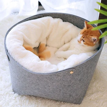 

Cat Basket Pet Dog Bed for Cat Warm Bed Dogs Houses for Cats Pets Products House for Cat Puppy Soft Comfortable House