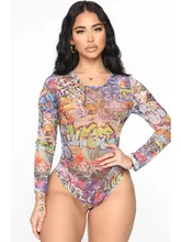  iDress Sexy Women Sheer Mesh Bodysuit One Piece Jumpsuit Overall for Women Combinaison Femme Body Feminino Macacao Free Shipping 