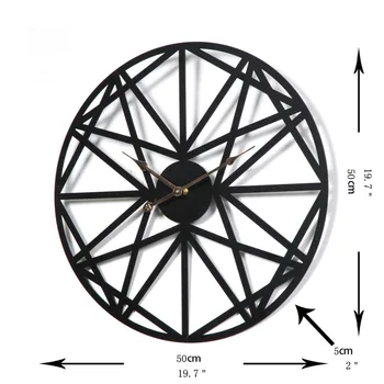 

Creative Retro Circular Wall Clock Black Round Metal Retro Chic Household Star Pattern Iron Hanging Clocks Roman Numerals WKP639