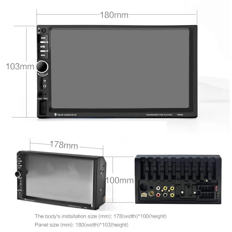 7 дюймов HD сенсорный экран 2 Din Bluetooth Авто Аудио Стерео FM MP5 плеер Поддержка AUX USB TF телефон+ камера заднего вида