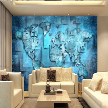 

Milofei manufacturers custom creative world map living room bedroom background wallpaper mural