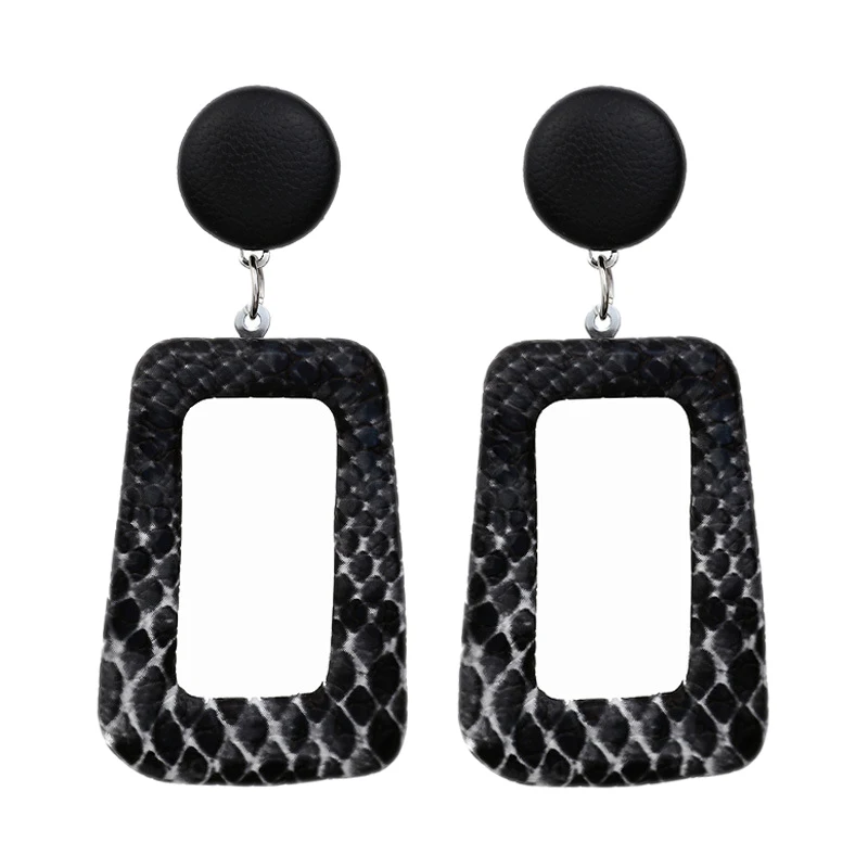 

Oversize Punk Vintage Drop Earrings For Women Large Geometric Statement Earrings Snake Skin Pendant Earrings Fashion Party Jewel