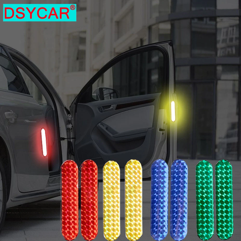DSYCAR 2 шт./компл. светоотражающая лента безопасности резиновый знак