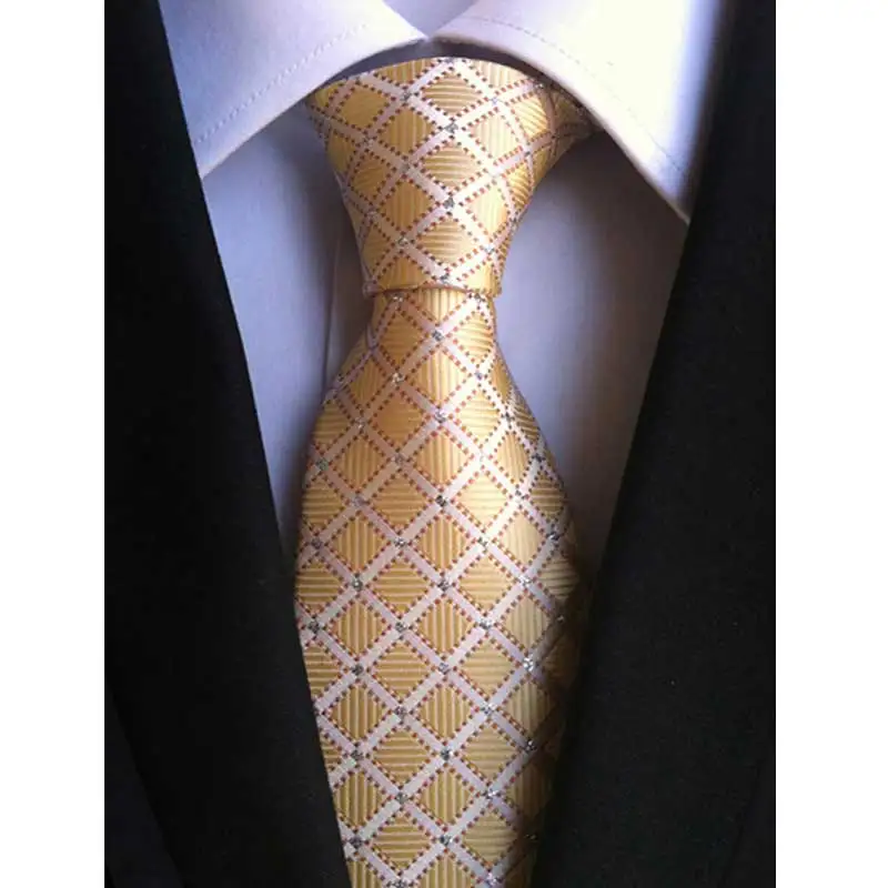 Новые Классические мужские галстуки шелковые галстуки 8 см в горошек в полоску Цветочный шейный платок для мужской формальный деловой свадебные галстуки - Цвет: YU-D52