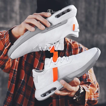 

Plus Size Trend Men Sports Shoes High Quality Luxury Air Cushion Running Shoes Men Comfortable Outdoor Non-slip Men Snekaers