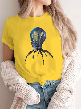 Футболка Subnautica для женщин, девушек, морской император, ограниченный юмор, повседневные толстовки, футболка высокого качества, пушистая