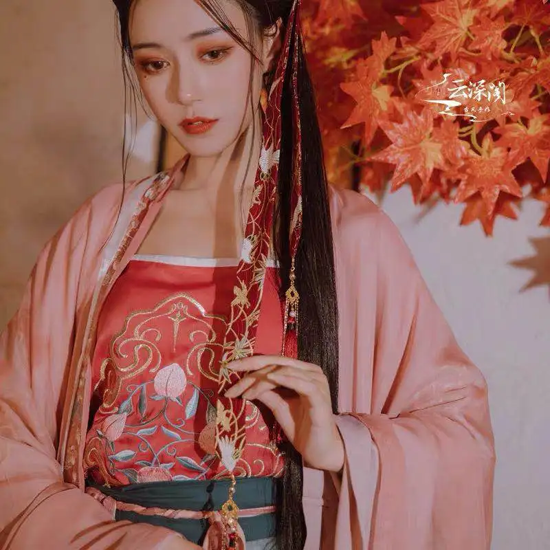 Лента для волос hanfu с кисточками на лбу горячего тиснения парча со съемной