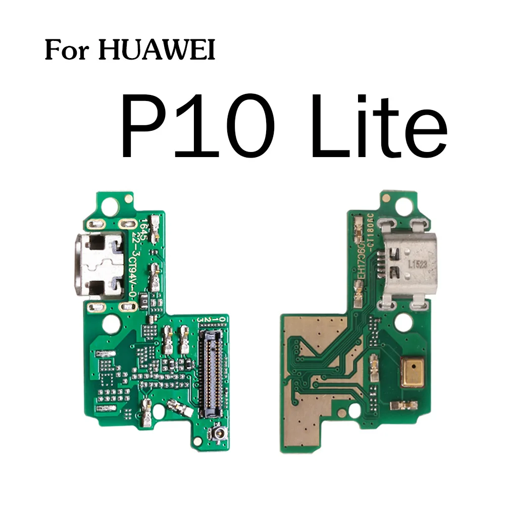 P10 Lite Золотой-R разъем для зарядки, запчасти для платы, гибкий кабель с микрофоном для huawei P30 P20 Pro P10 P9 Plus P8 Lite - Цвет: P10 Lite