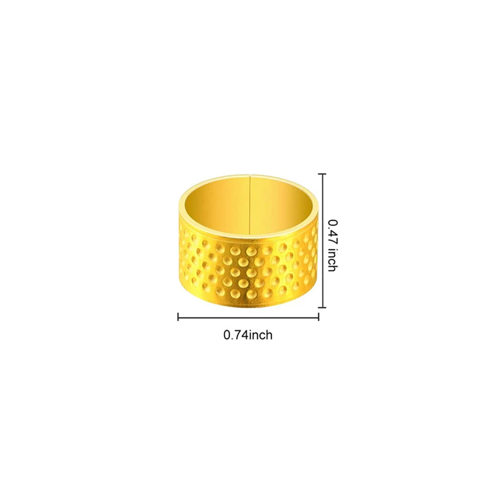 1/6Pcs Copper Sewing Thimble Adjustable Sewing Thimble Rings Cap Leather  Coin Finger Protectors for Sewing EmbroideryAccessories