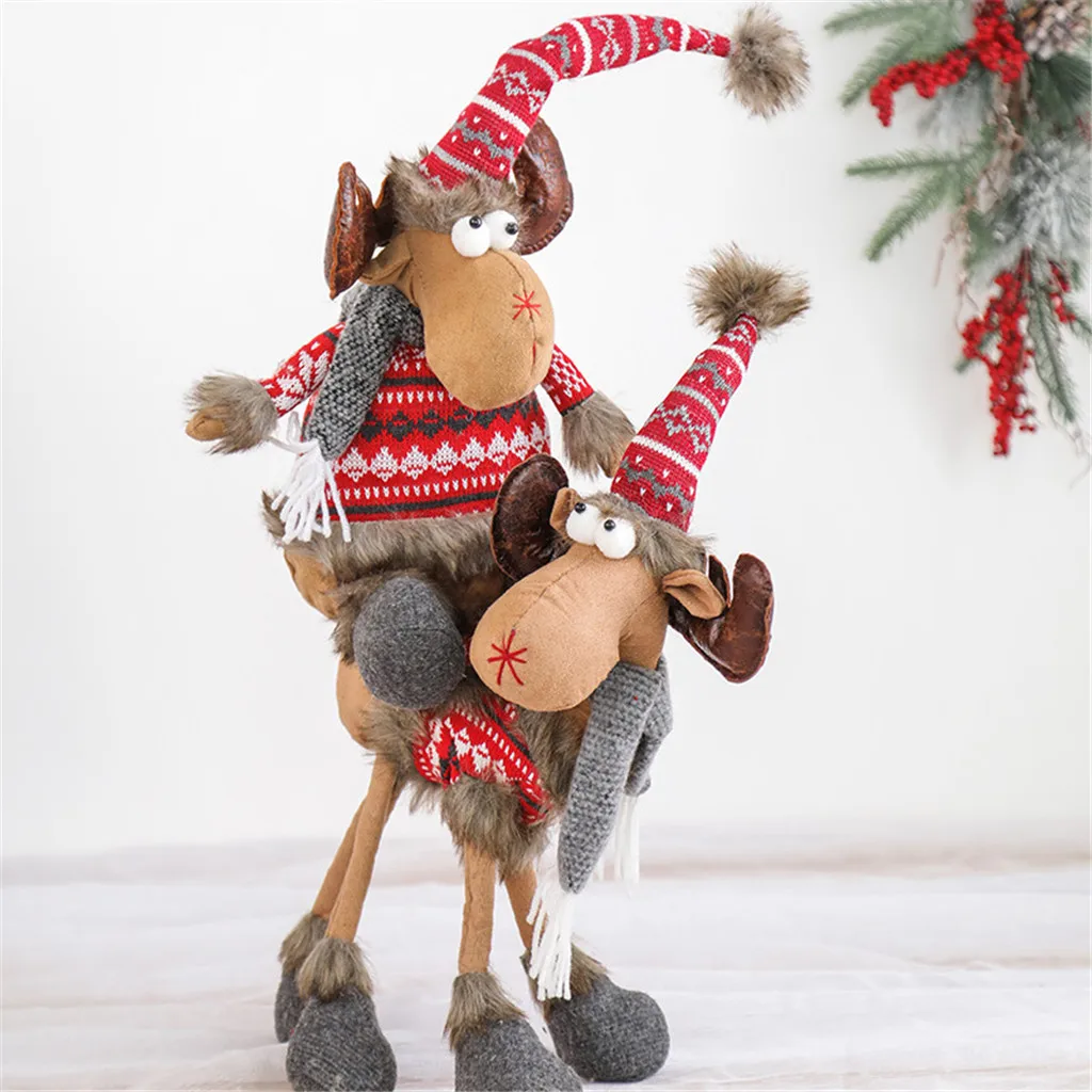 Рождественские игрушки с изображением лося, Рождественский олень, украшение, мягкая плюшевая подушка, рождественские игрушки, подарки для детей, Kerst Speelgoed Navidad