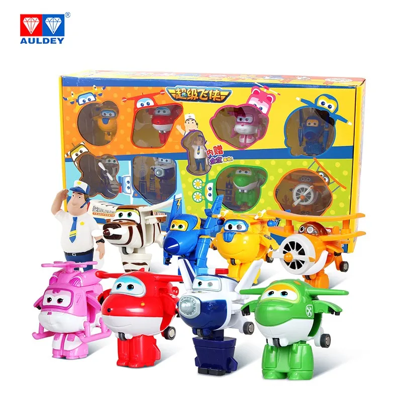 Экшн фигурки AULDEY Super Wings 8 шт./компл. мини робот деформация игрушка Донни Джетт