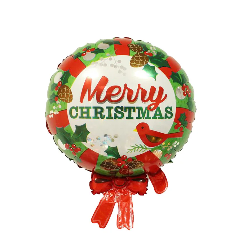 Рождественские фольгированные шары Санта Клаус шар Снеговик Глобус Рождественский олень Пингвин шар рождественские украшения для дома год - Цвет: flower