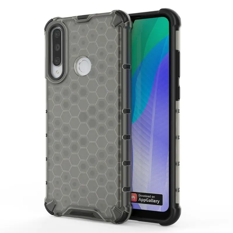 

Case For HuaWei Y6P Fashion Honeycomb Airbag Anti-fall Back Cover For HuaWei Y6P Shockproof Soft Silicone Protection Cover Case