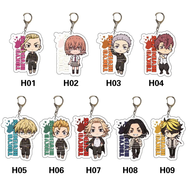 Anime Tokyo Revengers Character Sano Manjiro Key Chain Pendant Mikey Draken Cosplay Two-sided Acrylic Keychain Keyring Prop | Украшения и