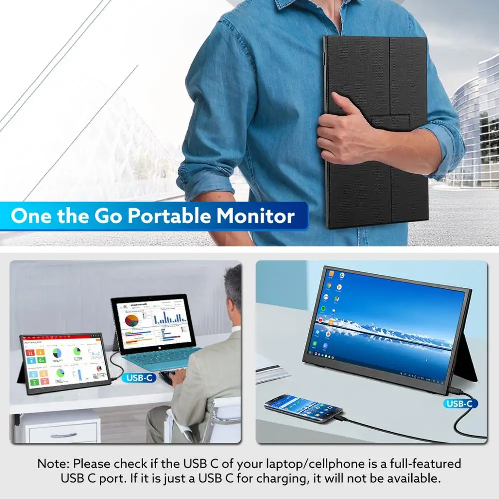 Eyoyo ޴ 淮 13.3 &LCD IPS ũ ۾ USB-C HDMI   2560x1440 Ʈ ǻ ÷ Ȯ