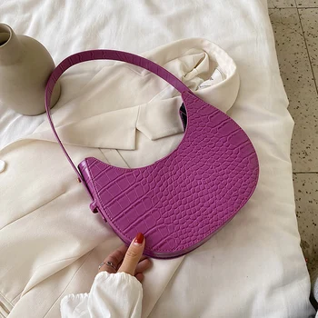 

Crocodile pattern PU Leather Saddle Bags For Women 2020 Handbags and Purses Female Summer Travel Crossbody Shoulder Bag