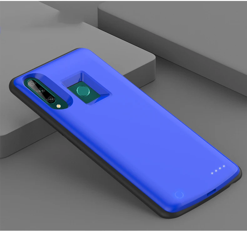 Силиконовый противоударный чехол для зарядного устройства для huawei Y9 Prime, запасной внешний аккумулятор, чехол для huawei P Smart Z, чехол для зарядного устройства - Цвет: Blue