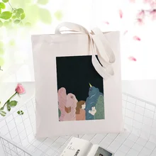 Холщовая Сумочка Изобразительное искусство сумка для покупок сумка текст DIY ежедневное использование пользовательский принт Логотип эко многоразовая утилизация