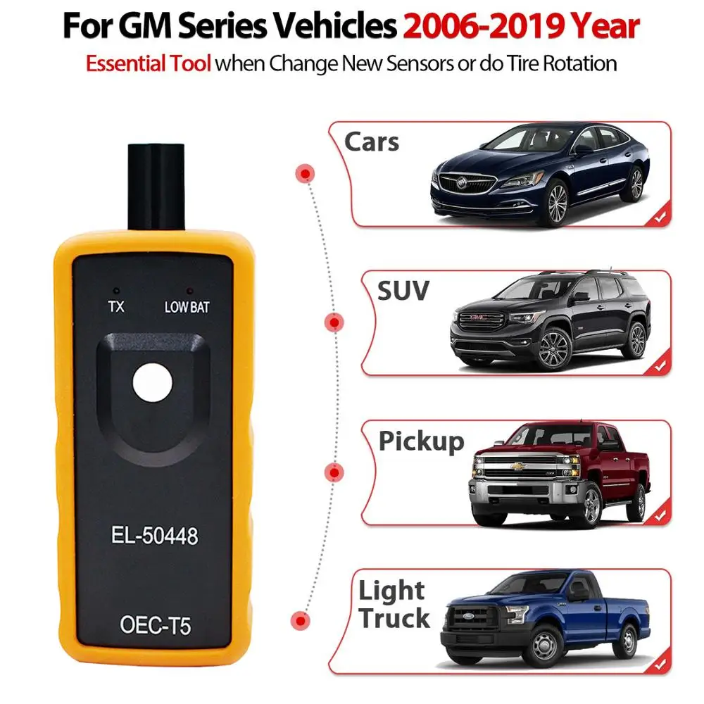 Механические тестеры EL50448 Авто OEC-T5 давления в шинах EL-50448 для G-M/Opel TPMS Сброс инструмент активации EL-50449 для Ford/Lincoln