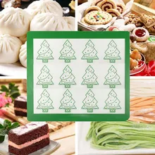 Рождественская елка, силиконовый коврик, антипригарный коврик для выпечки, помадка, коврик для раскатки теста, аксессуары для семьи, для кухни, коврик для выпечки