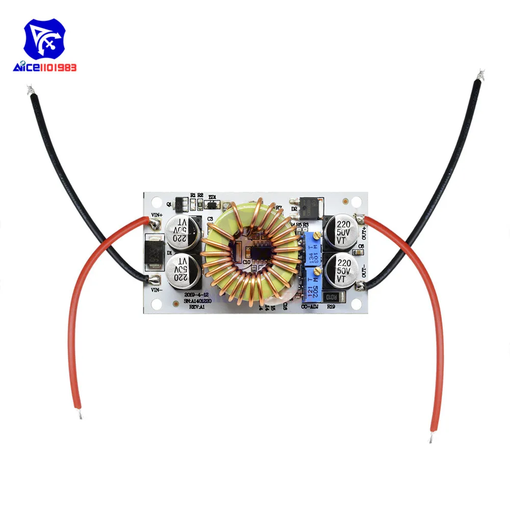 DC-DC 8,5 V-48 V постоянного тока до 10-с алюминиевой крышкой, 50В 10A 250W Регулируемый повышающий преобразователь постоянного тока Step Up постоянный ток источник постоянного тока модуля