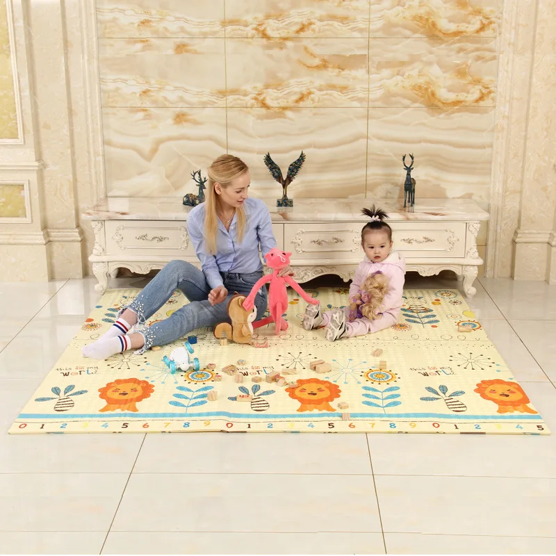 

Mat For Children Soft Crawling Pad Foldable Baby Play Mat Waterproof 1cm Thick Home Baby Room Puzzle Road Rug Educational Toys