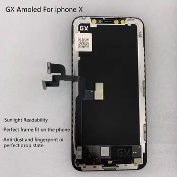 

For iphone X Replacement lcd amoled GX GXS soft oled hard display 3D Touch Screen With Digitizer No Dead Pixe Wholesale Price