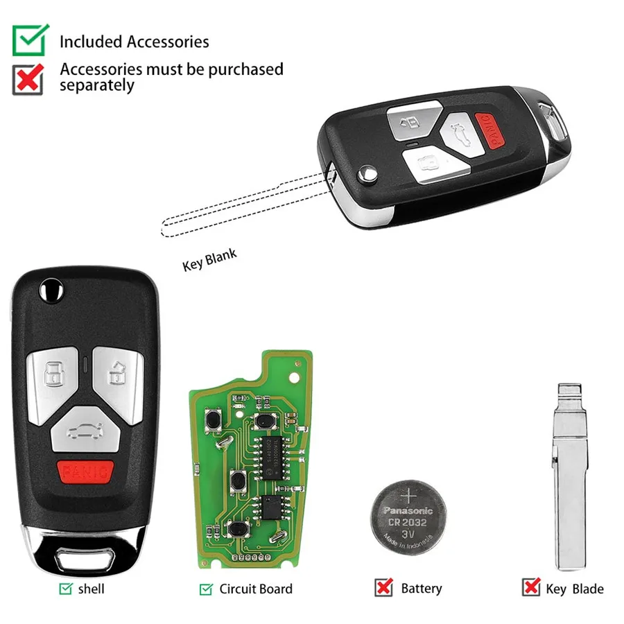 Универсальный пульт дистанционного управления Xhorse VVDI проводной ключ для AUDI Тип 3