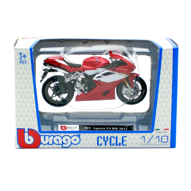 Bburago 1:18 MV Agusta F4 RR 2012 красный и белый Мотоцикл Велосипед литая модель игрушки новинка в коробке Новое поступление 51056