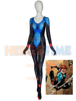 

Newest Spider Girl Superhero Costume 3D Print Spandex Spider Woman Cosplay Costume Zentai Bodysuit Hot Sale Freeshipping