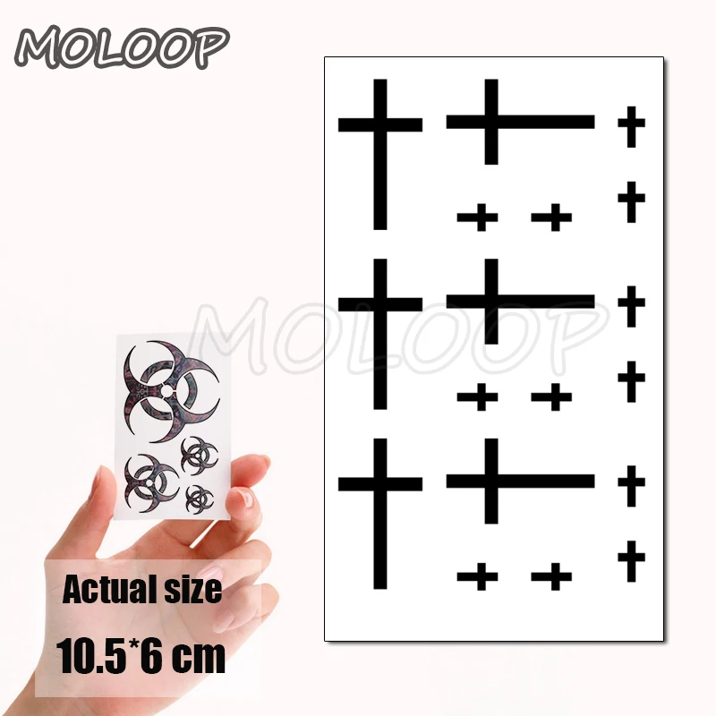 Переводятся с помощью воды татуировки пикантные черные сапоги крест боди-арт