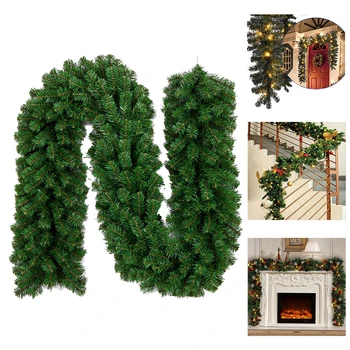 

270CM Colorful Christmas Decoration Christmas Garland DIY Greenery Rattan Garland Christmas Tree Ornaments Party Supplies