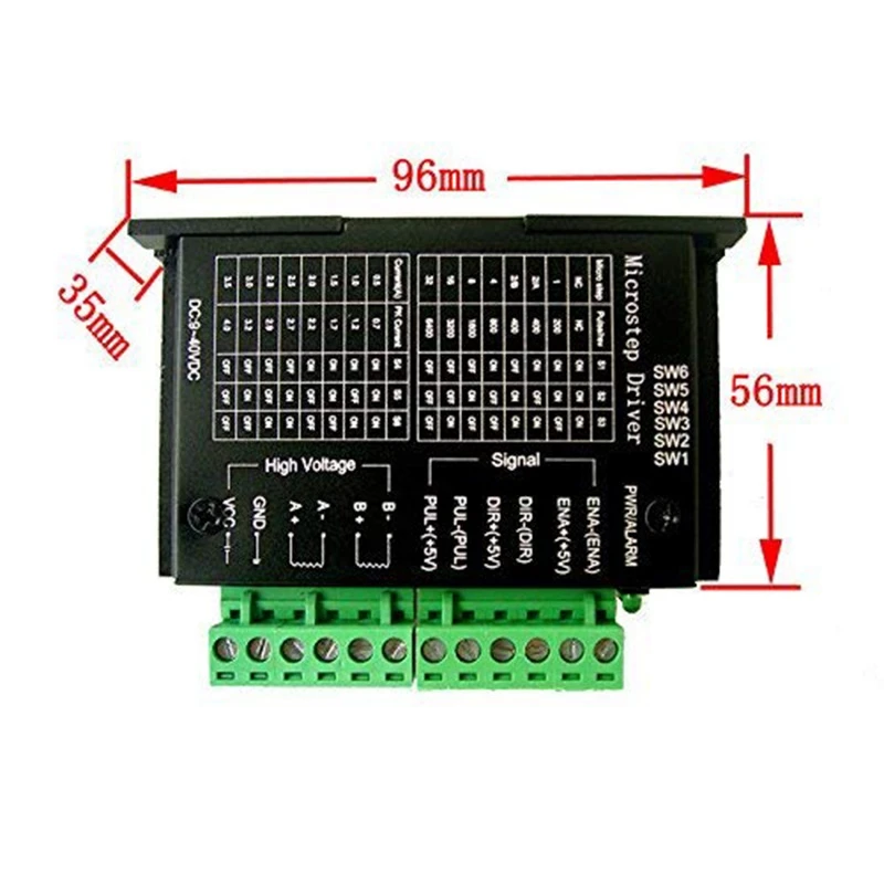 ABSF 4 Pack TB6600 4A 9-42V Stepper Motor Driver CNC Controller, Stepper Motor Driver Nema Tb6600 Single Axes Two Phase Hybrid S