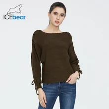 icebear 2020 Spring New Long Sleeve Lace Up Knit Women's Pullover Sweater AW-039