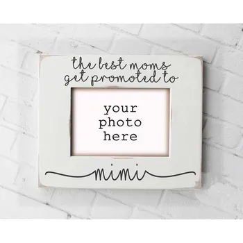 

Personalized Mimi Picture frame, custom Mother Mom photo Frames, Moms Get Promoted To Mimi, unique Christmas Mothers Day Gift