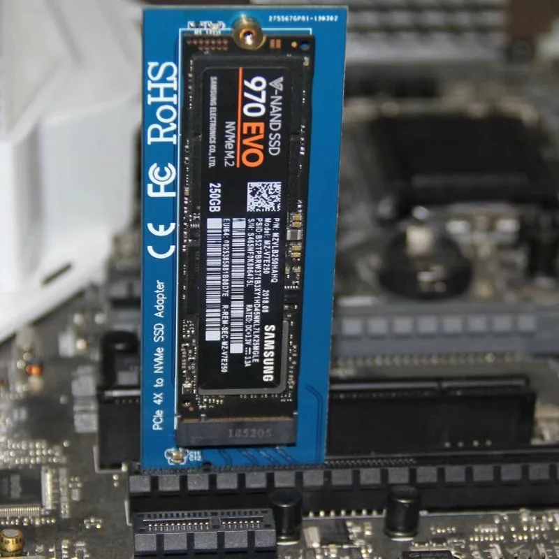 Добавить на карта PCI Express PCIE для M2 адаптер M.2/M2 NVME адаптер Райзер AHCI NVME SSD M2 PCIE X4 поддержки 2230 2242 2260 2280 M2 SSD