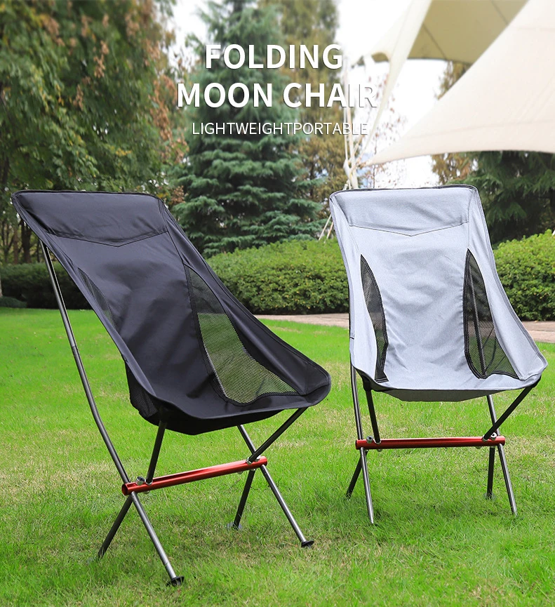Ultralight High Back Folding Camping Chair Removable Washable Fishing Picnic BBQ Chairs With Carry Bag Heavy Duty Outdoor Stool